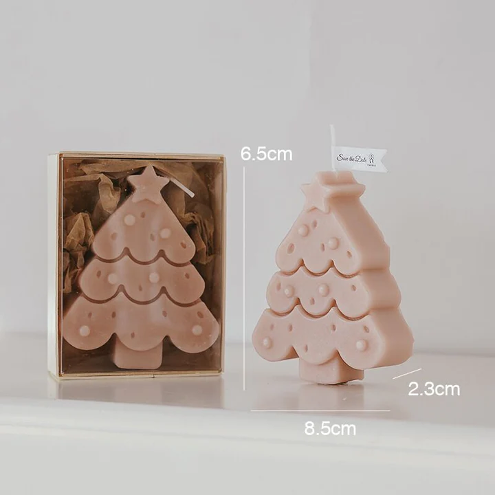 10 Pcs Handmade Christmas Tree Shaped Scented Candle