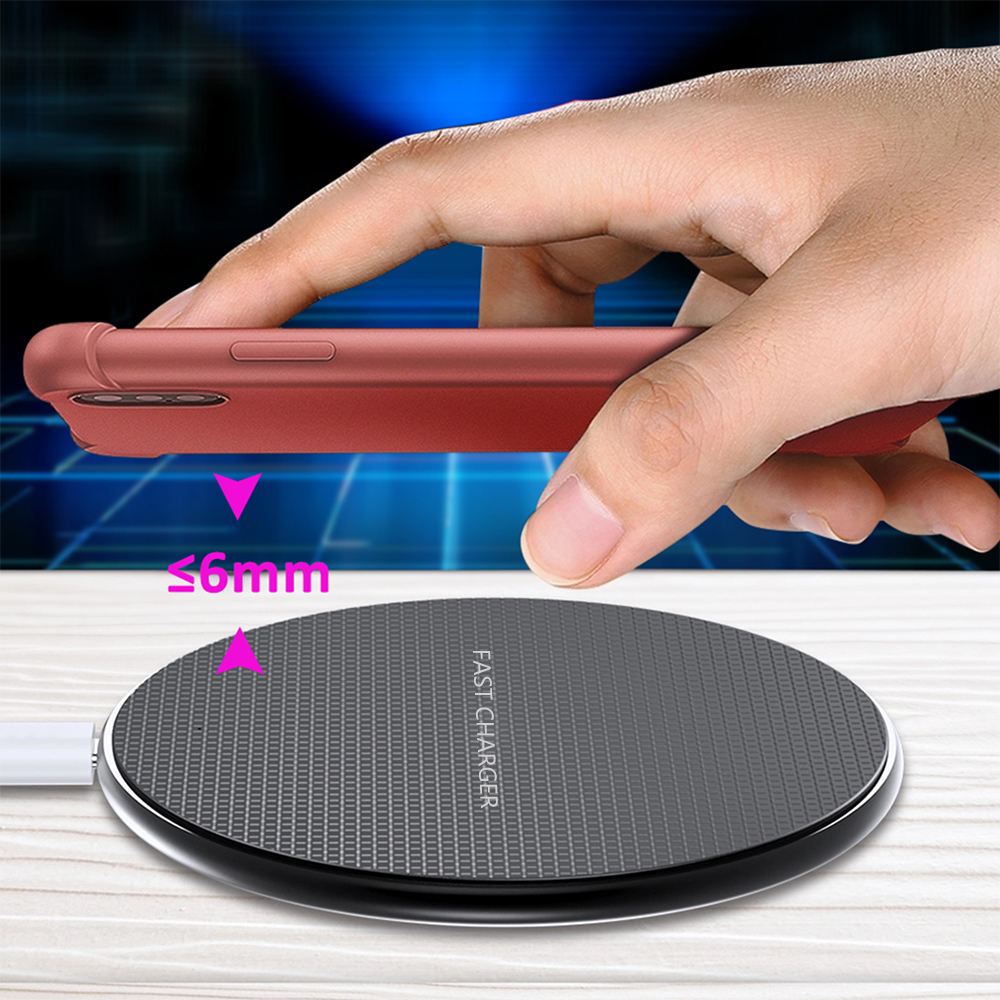 Custom Qi Wireless Charger Wireless Charging Pad Round Shape Wireless Charger