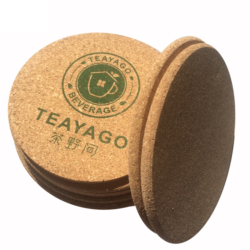 Custom Cork Coasters Logo Round