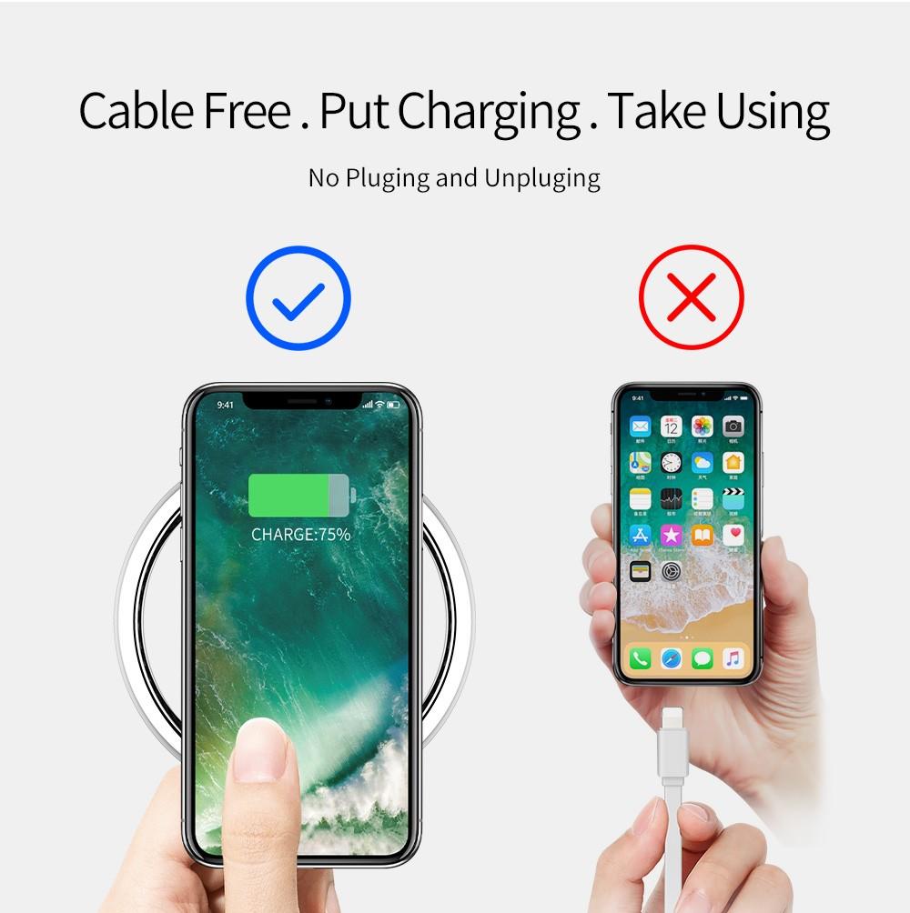 Custom design Wireless Charger Metal Wireless Charging Pad Qi Charger for Samsung iPhone