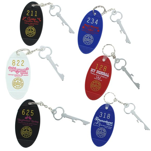 Wholesale Oval Custom Plastic Keychain Hotel Key Tags