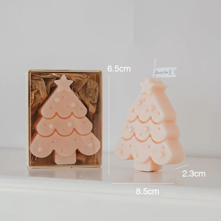 10 Pcs Handmade Christmas Tree Shaped Scented Candle