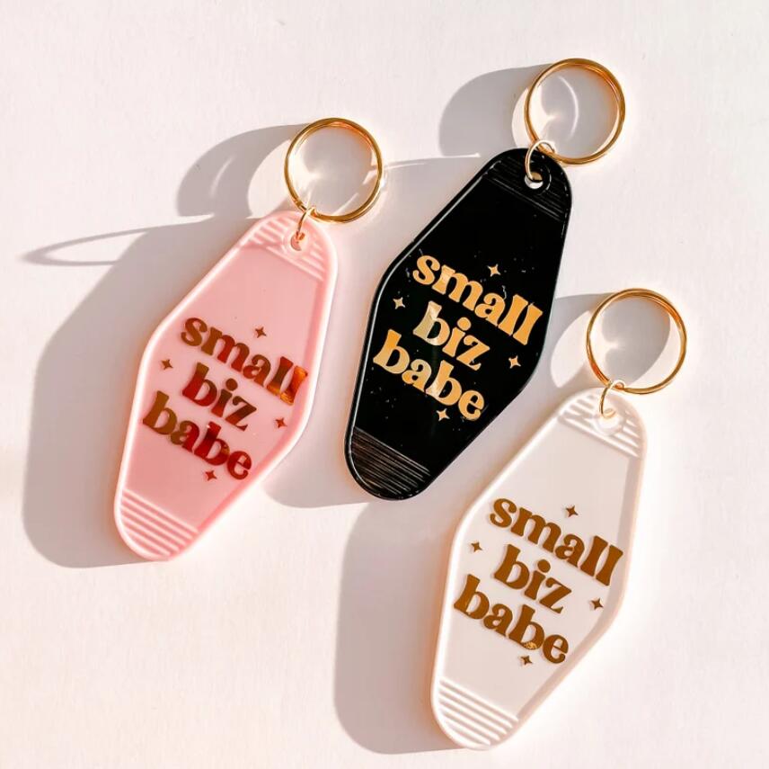 Custom Gold Foil Vintage Hotel/Motel Key Tag 