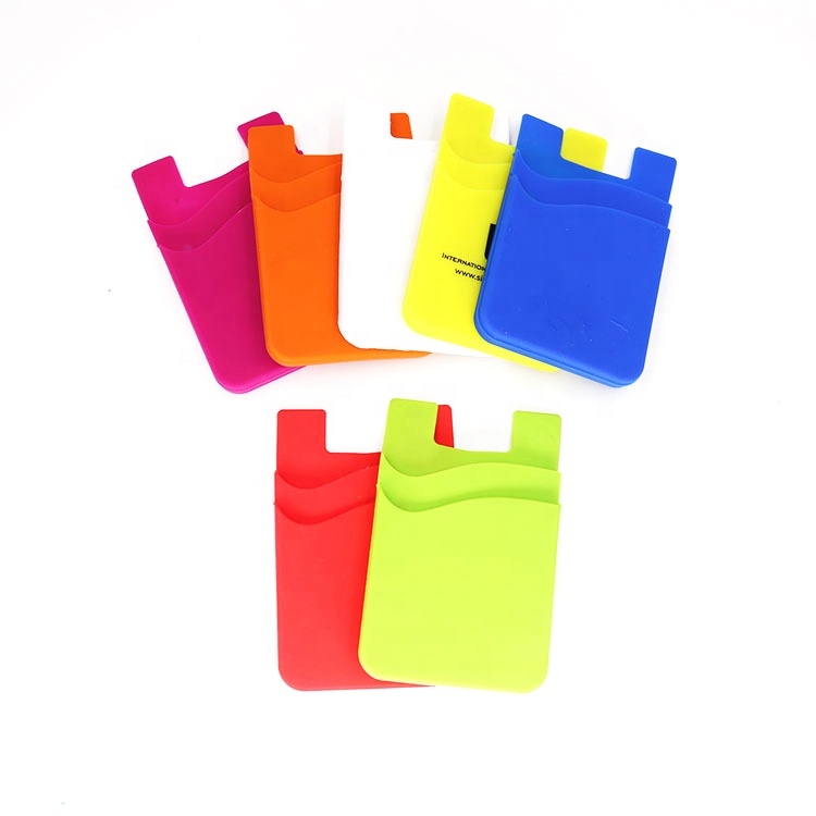 Promotional Silicone Phone Pocket Custom Phone Wallet Adhesive Phone Card Holder