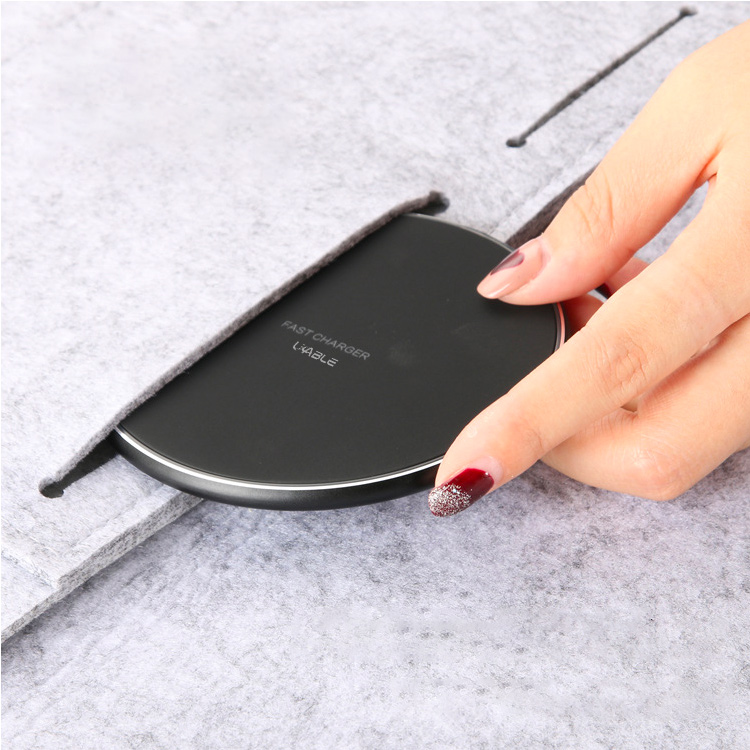 Custom PVC Wireless Charger Wireless Charging Pad Round Shape Wireless Charger