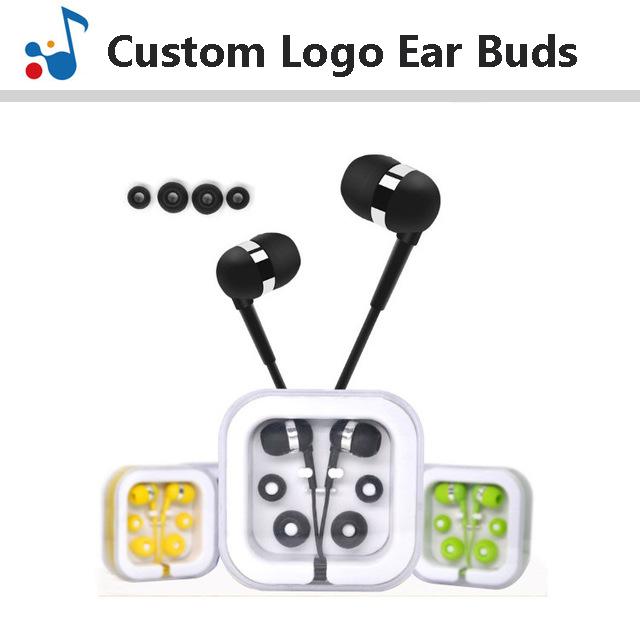 Custom Earbuds with case Wired 3.5mm universal Colored Earphones for iPhone,Android,Samsung