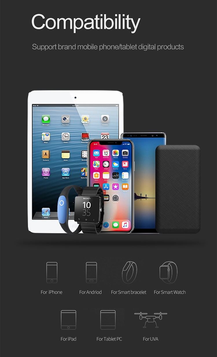 Custom Portable Charger Branded Power Bank 4400 mAh Charge Power Banks with flashlight