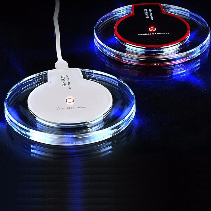 Customized Wireless Charger Qi Charger with LED light Universal Wireless Charging Pad
