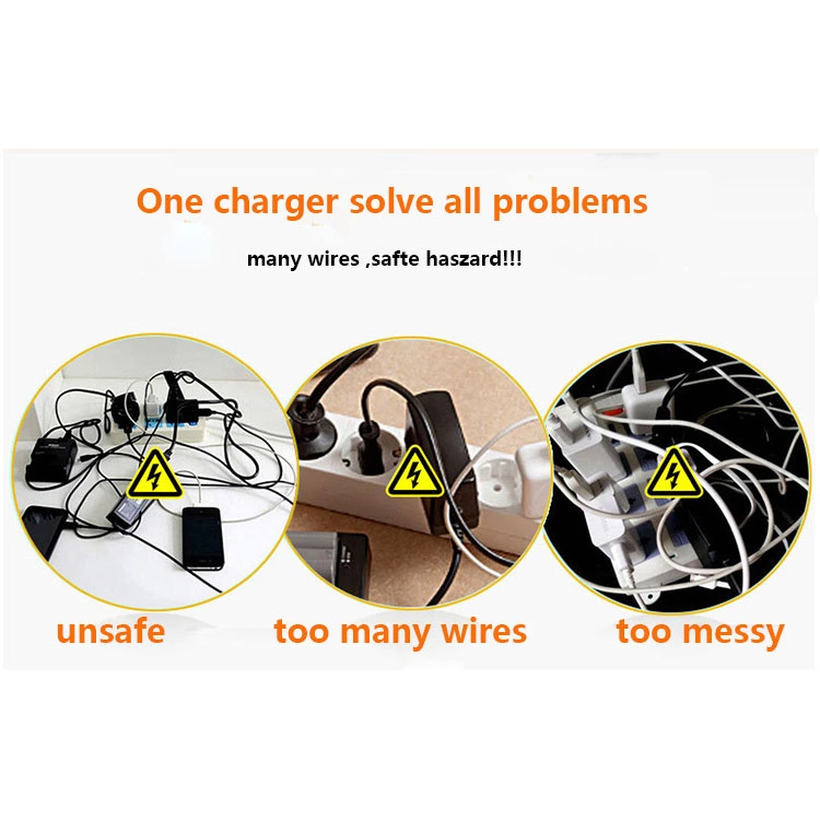 Custom logo Metal 3-in-1 Charging Cable with Key Ring Multi Usb Charger for iPhone/Android