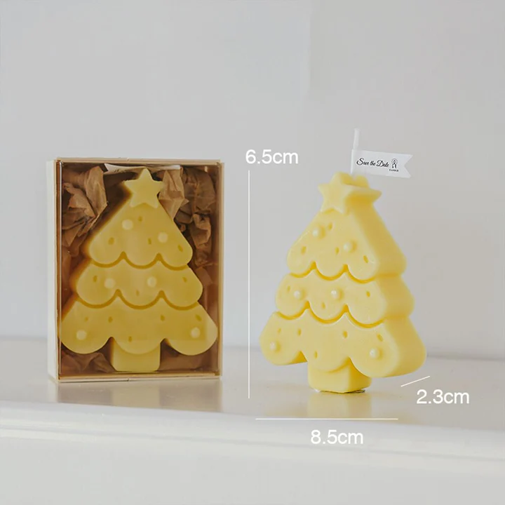 10 Pcs Handmade Christmas Tree Shaped Scented Candle
