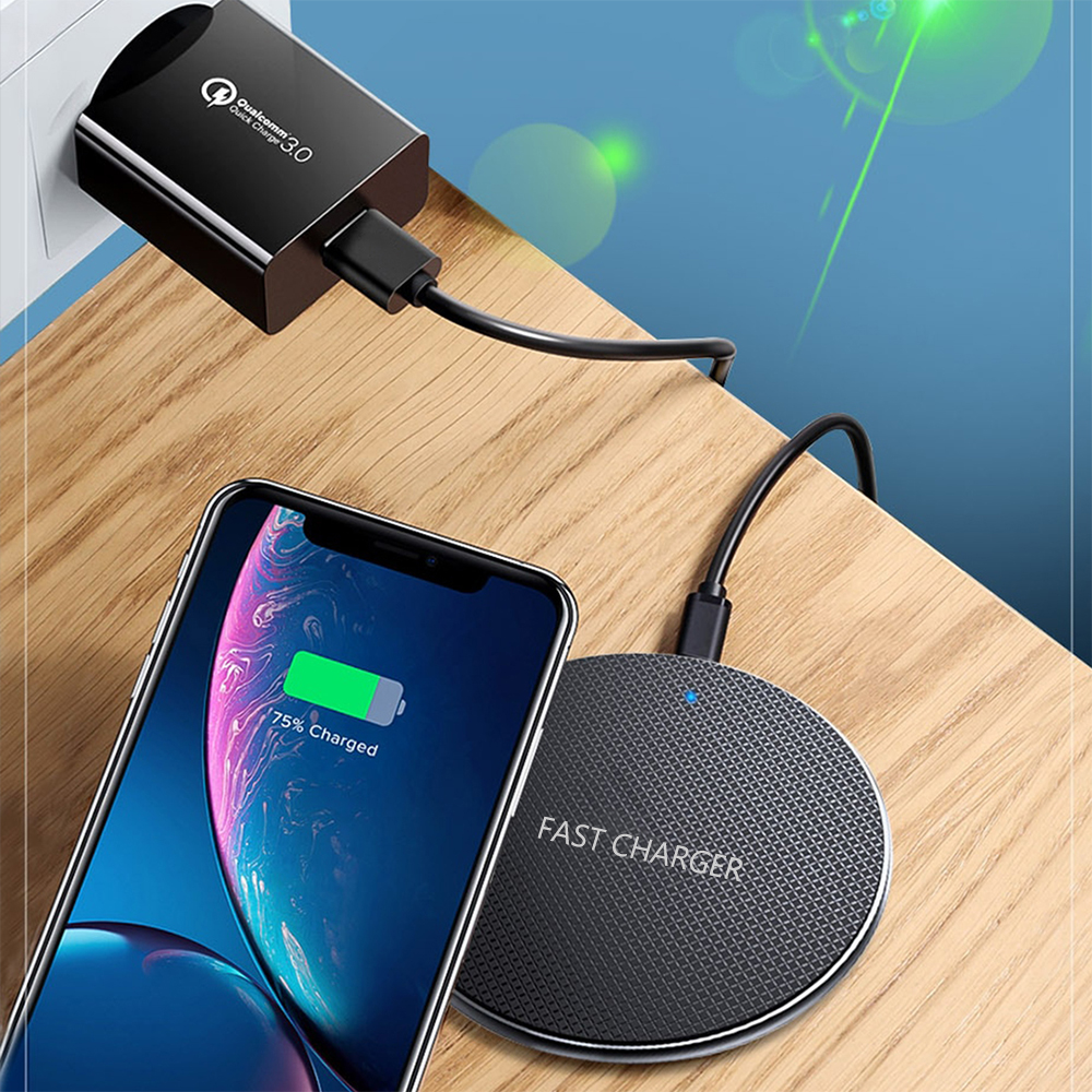 Custom Qi Wireless Charger Wireless Charging Pad Round Shape Wireless Charger