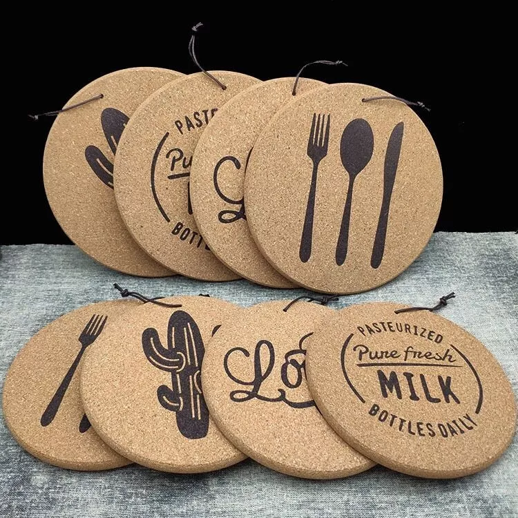 Factory Price Custom Cork Coasters Logo Printed Wedding Coasters