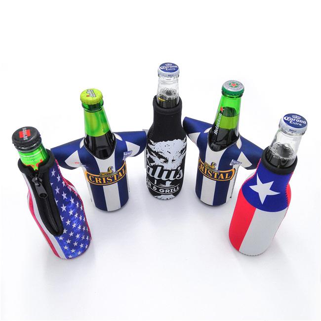 Personalized Neoprene 12oz T-Shirt Shaped Can Cooler Custom Pocket Coolie bottle coolers