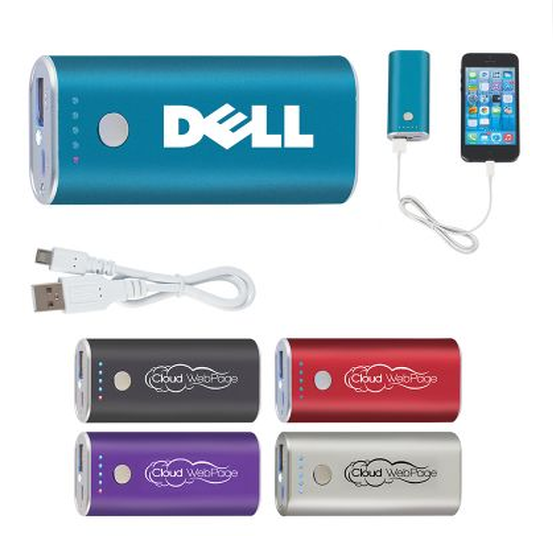 Custom Portable Charger Branded Power Bank 4400 mAh Charge Power Banks with flashlight