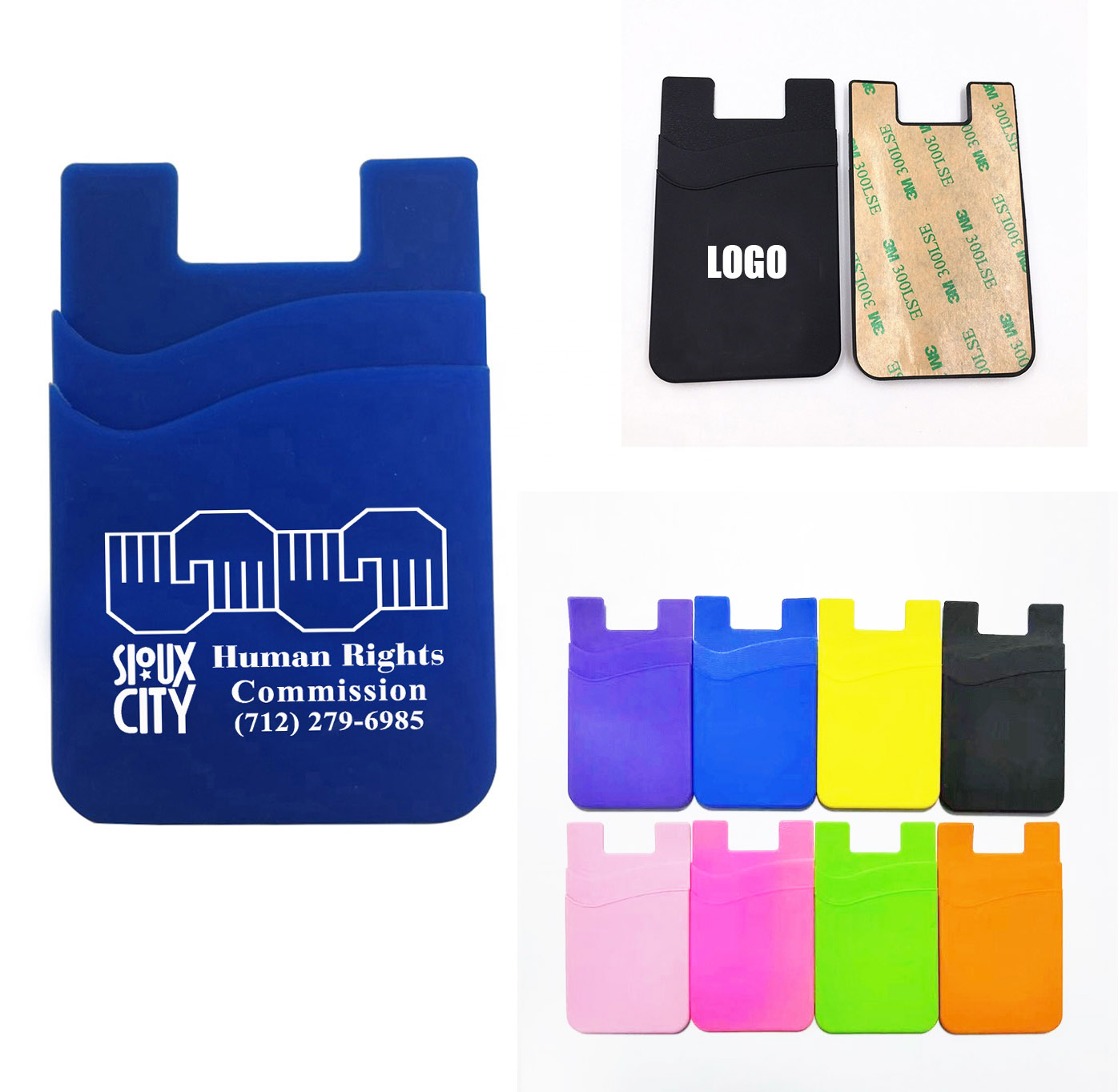Promotional Silicone Phone Pocket Custom Phone Wallet Adhesive Phone Card Holder