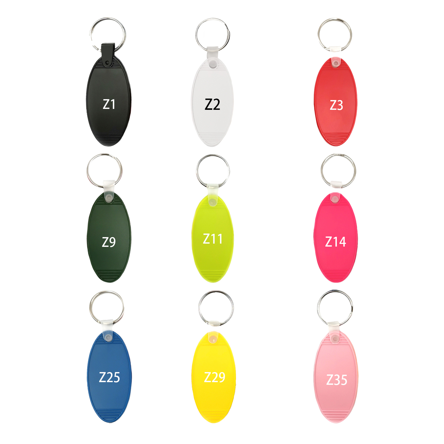 Wholesale Oval Custom Plastic Keychain Hotel Key Tags