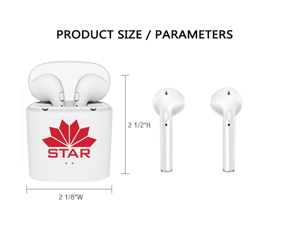 Custom Logo Wireless Earbuds BT4.1 Wireless Earpods with Charging case for Huawei iPhone
