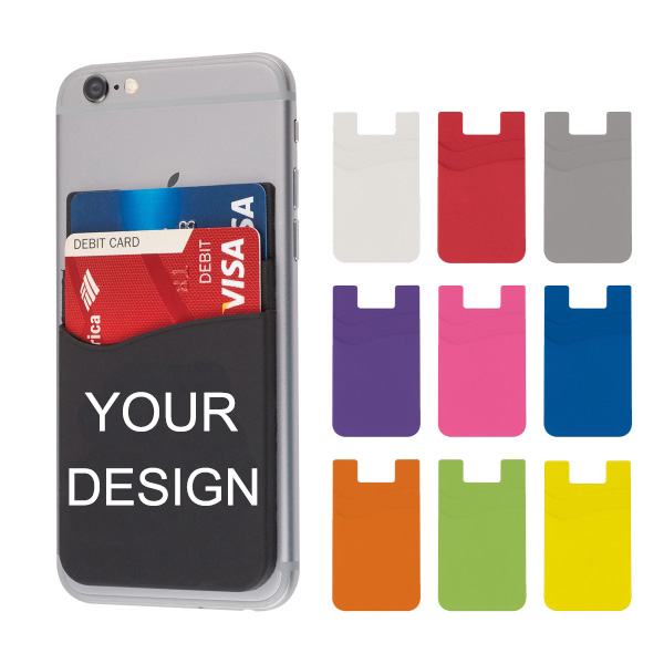 Promotional Silicone Phone Pocket Custom Phone Wallet Adhesive Phone Card Holder