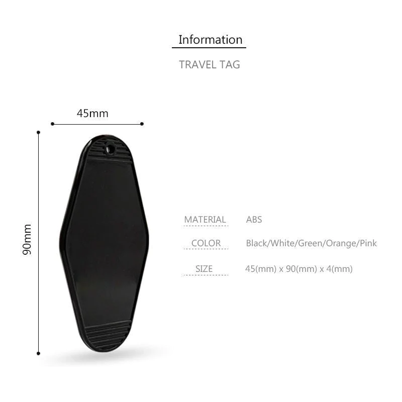 LOW MOQ Custom Plastic Keychain Hotel Key Tags