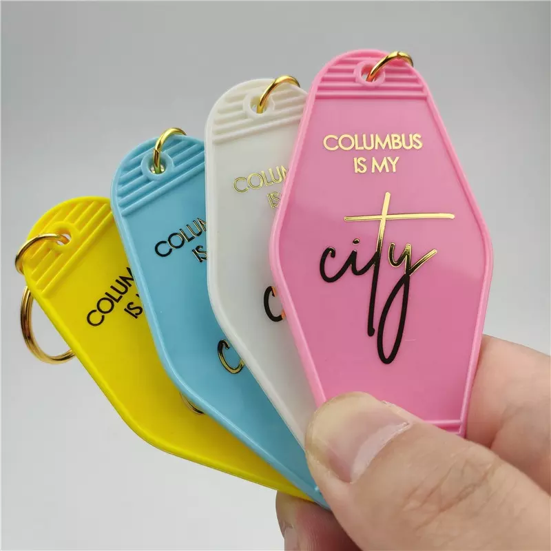 Custom Key Tags Ship in 3 Days 50 Pcs Vintage Hotel Motel Keychain