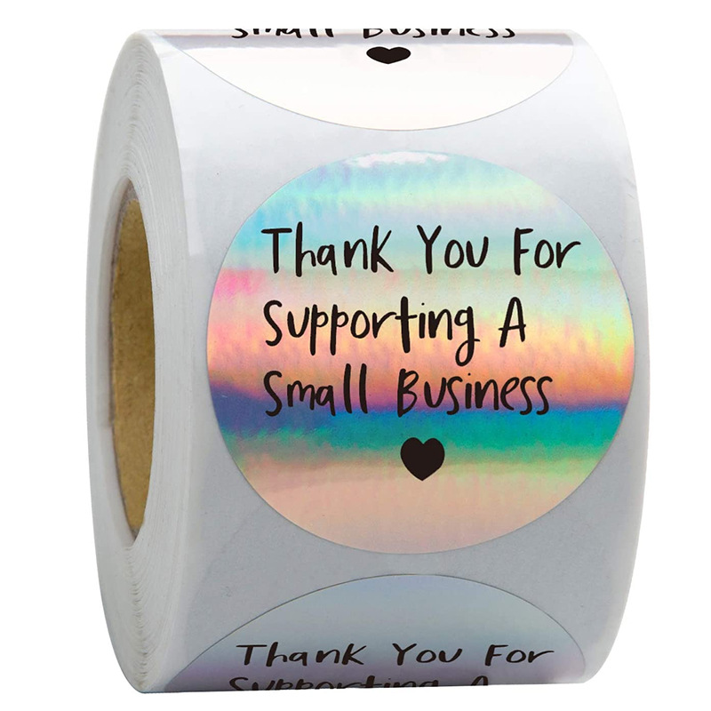 Custom holographic label material holographic paper vinyl sticker