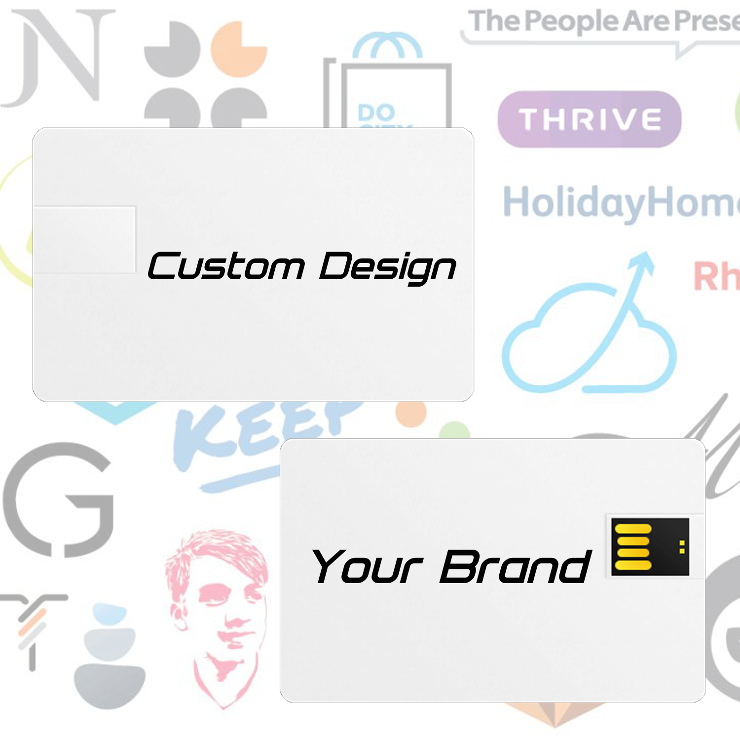 Bulk Credit Card USB Flash Drive Custom USB2.0 Flash Drive Logo Usb Business Card