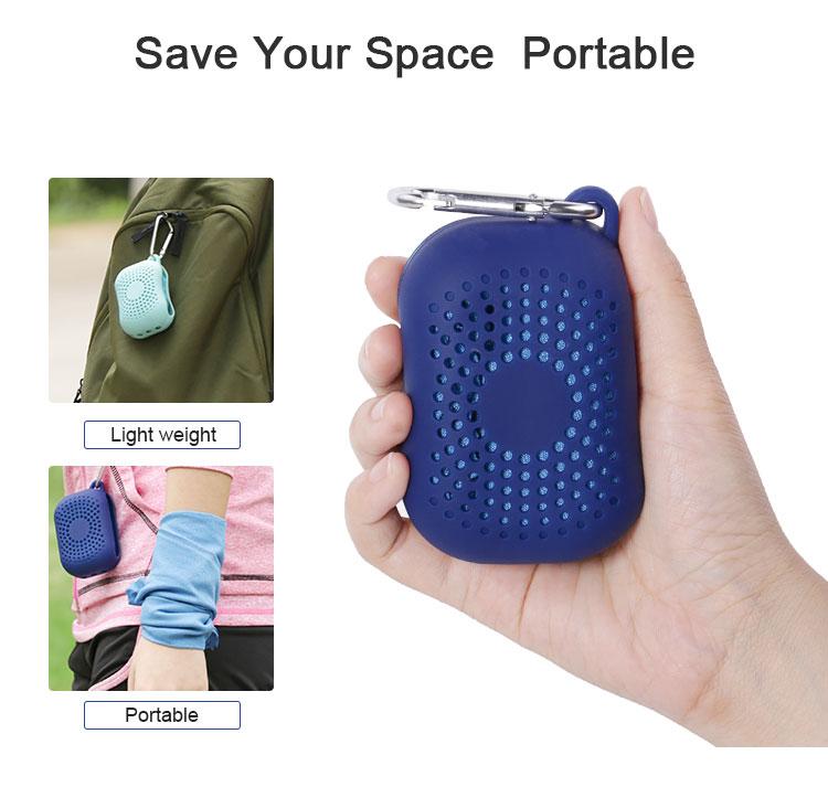 Custom Portable Quick Drying Cooling Towel With Silicone Case For Sports, Gym, Yoga