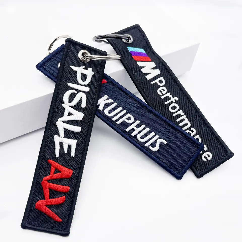 Custom Embroided Key Tag With Your Logo