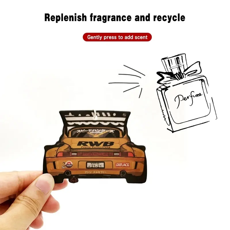 Custom Die Cut Paper Car Air Freshener For Gift