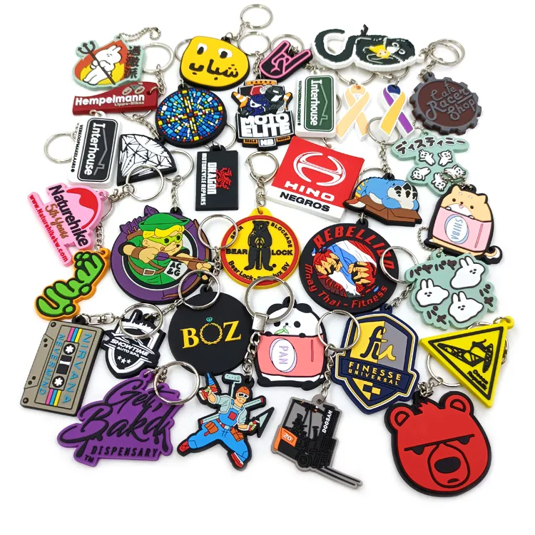 Custom Silicone Keychain Rubber Keychain With Any Shape