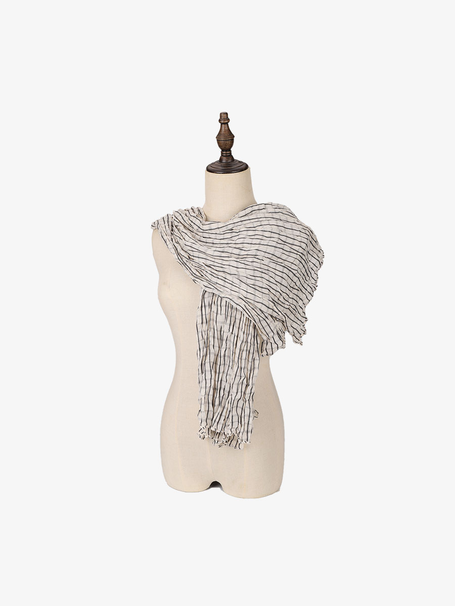 Vkoo Chiffon colorful striped scarf