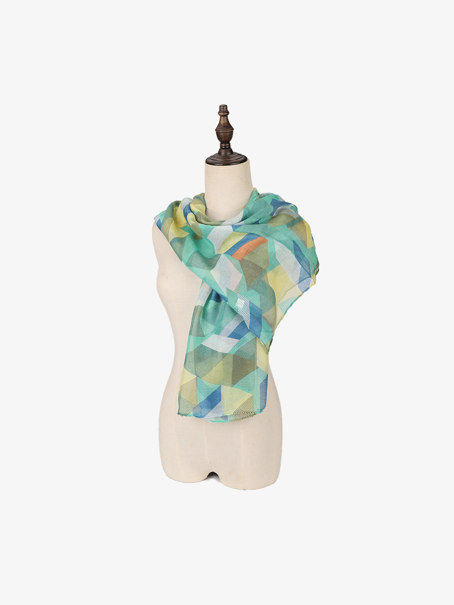 Vkoo Chiffon prismatic print women's scarf