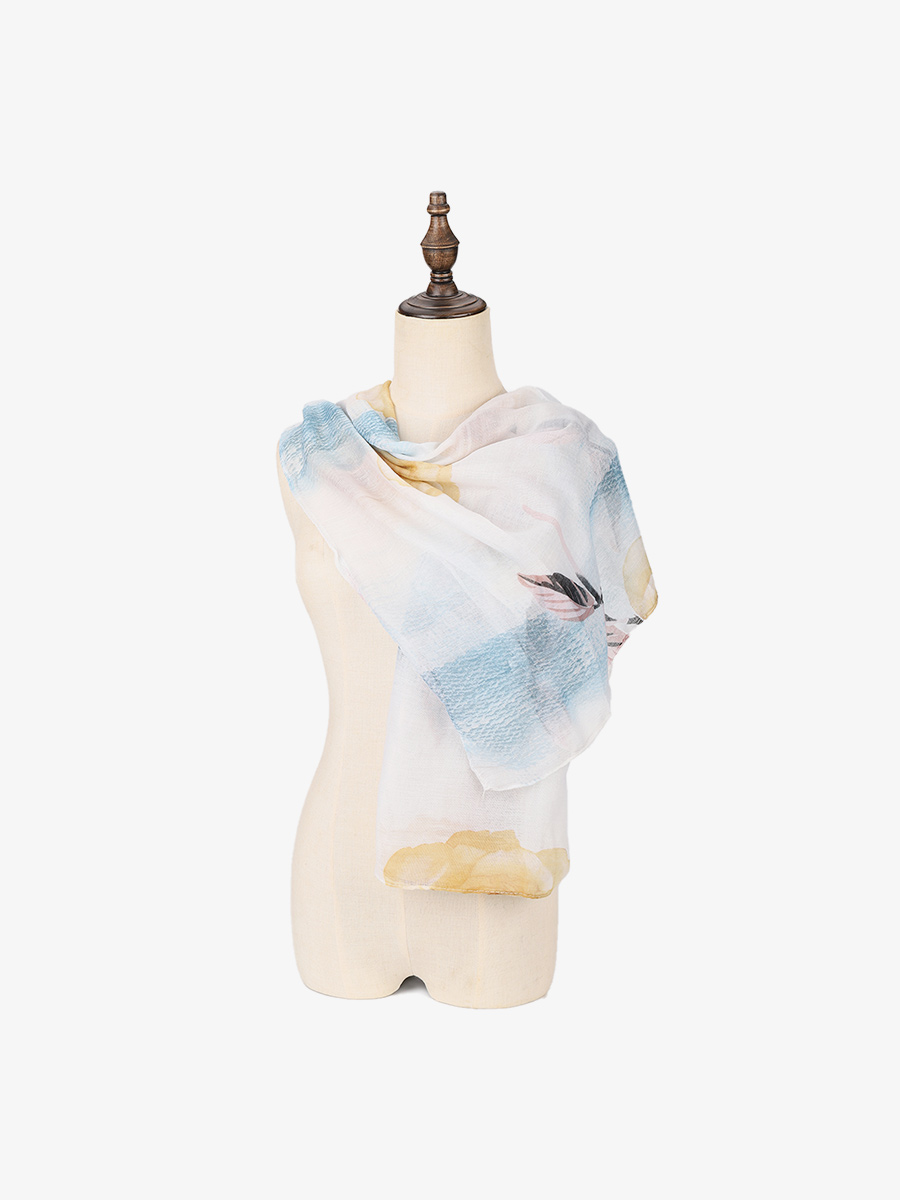 Vkoo Chiffon color printing scarf for women