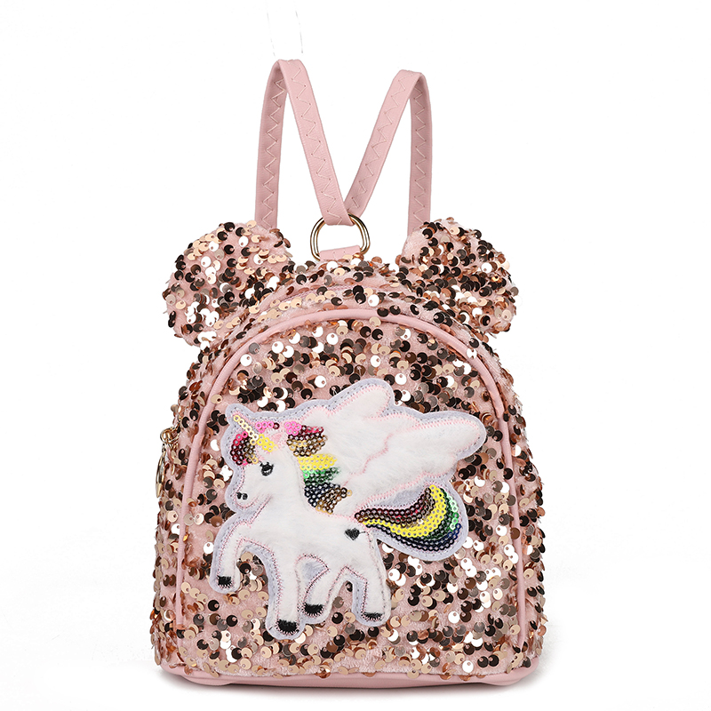 Vkoo Children's high quality sequin cartoon backpack 
