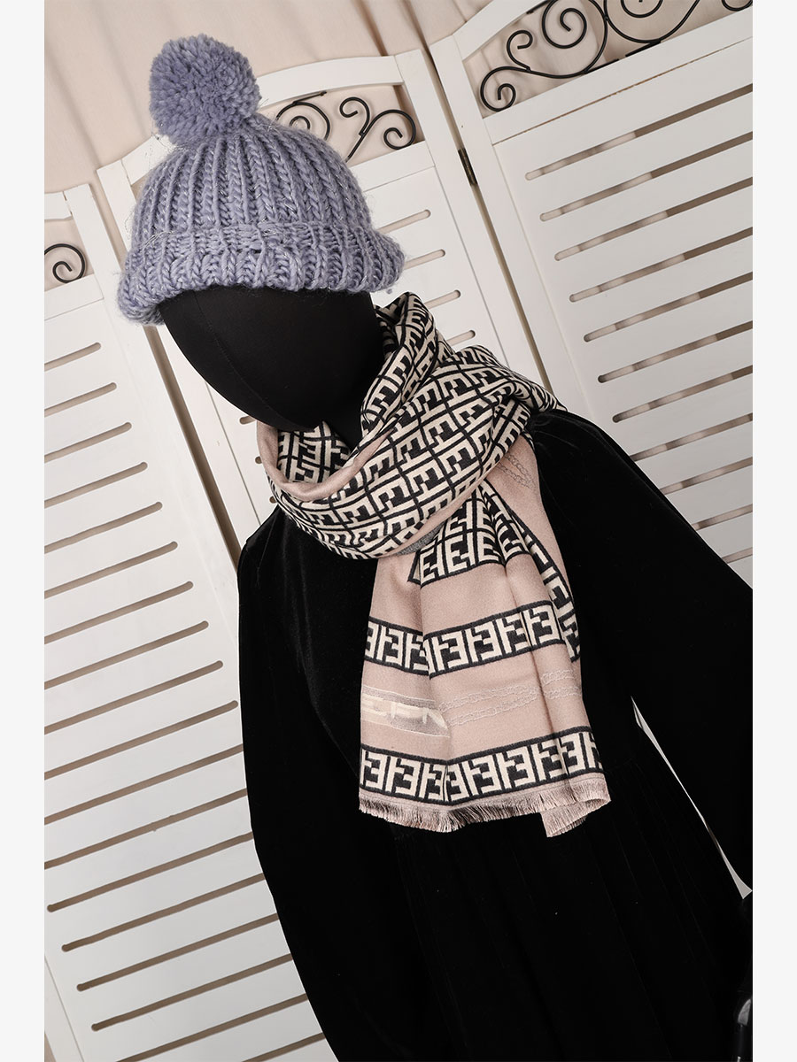 Vkoo Maze Pattern Patchwork Scarf