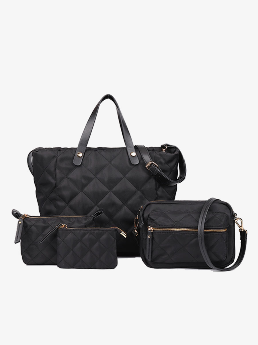 Vkoo Fashion solid color five-piece backpack 、satchel, handbag, wallet, underarm bag, 