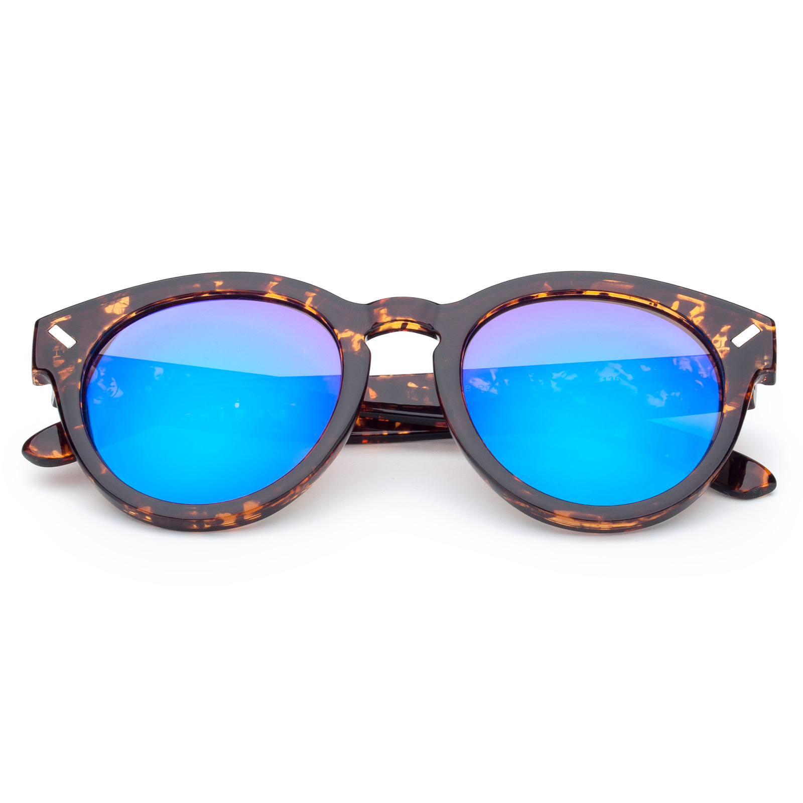 Round Stainless Steel Metal Frame Style, UV400 Protection Sun Glasses for Lady