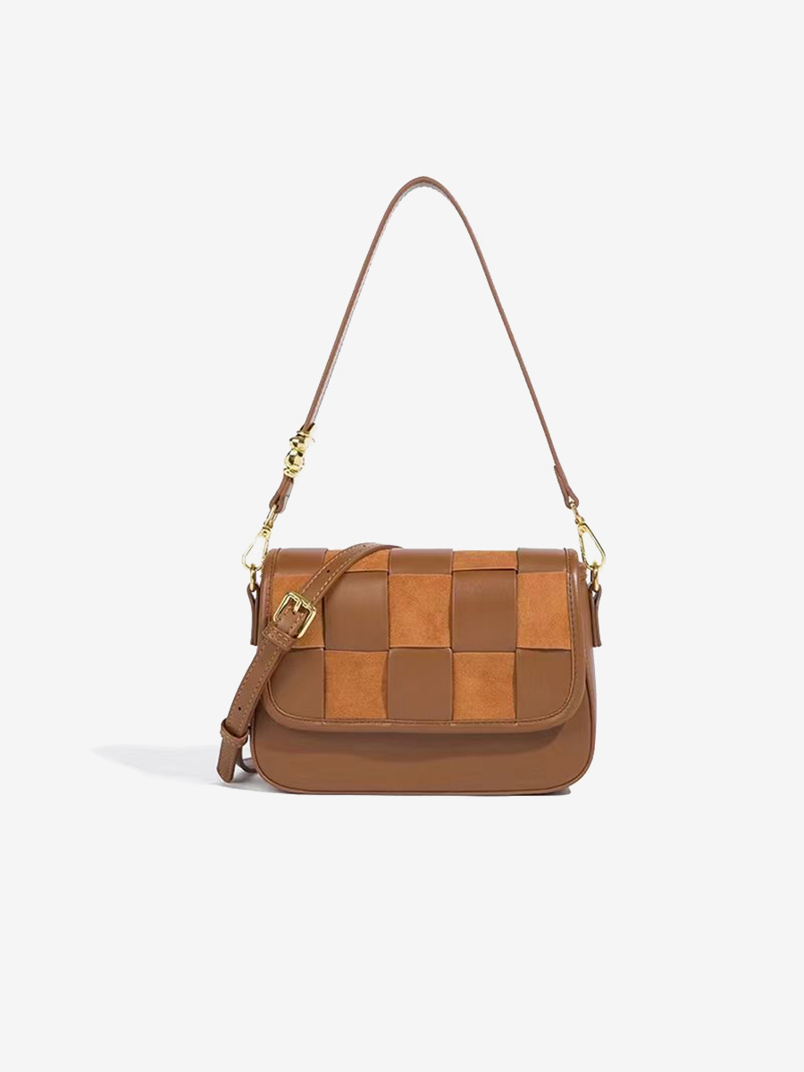 woven leather handbag