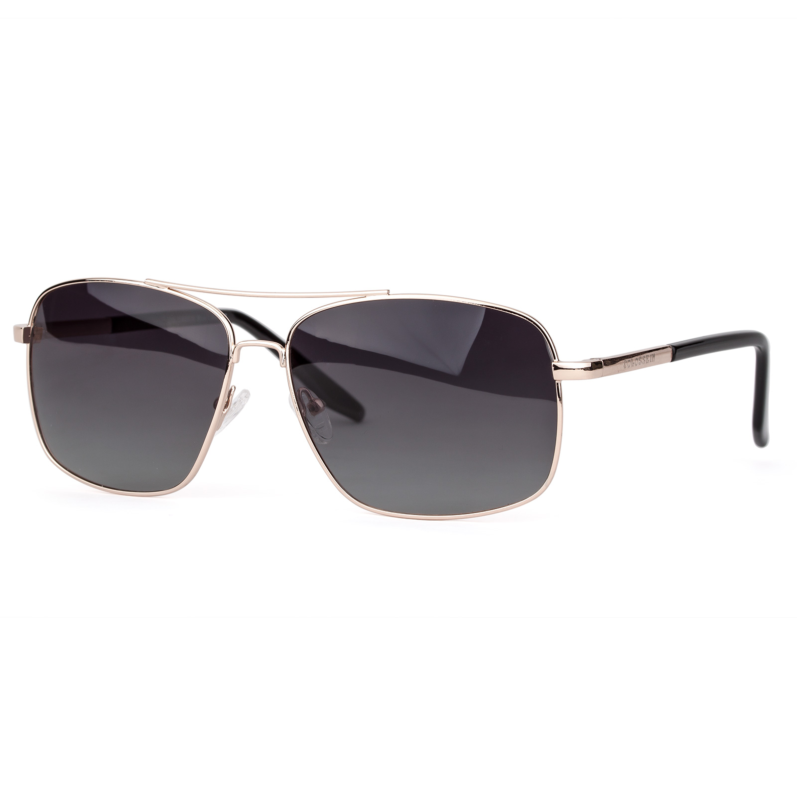 Square Aviator Sunglasses for Men Women Polarized UV Protection Classic Retro Rectangular Metal Frame