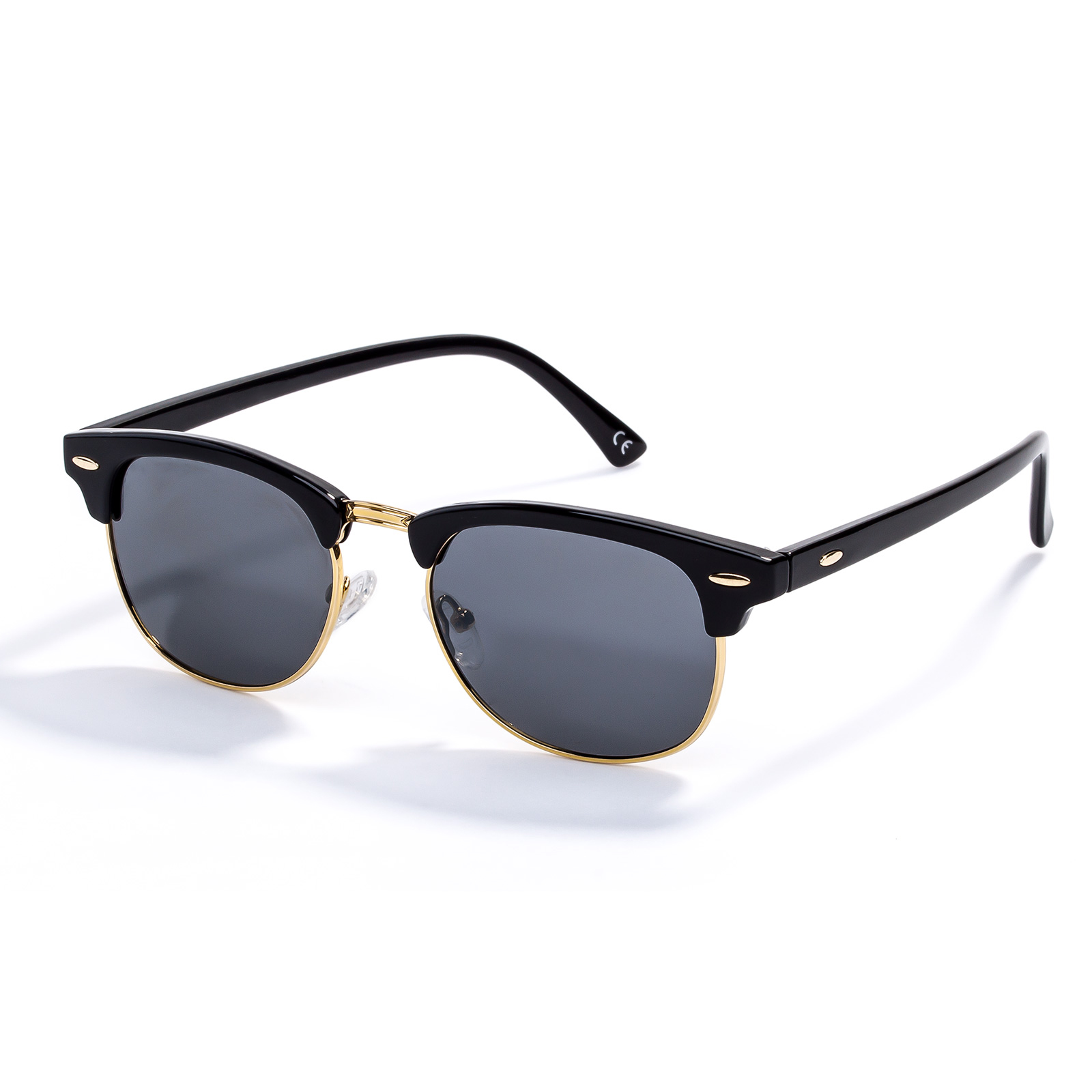 Retro Sunglasses for Women Men Semi-rimless Horn Rim Sun Glasses Half Frame Vintage Shades