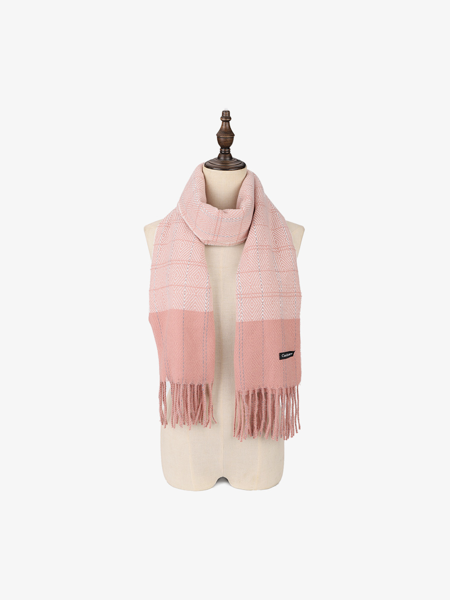 Vkoo Ladies fashion retro scarf, beautiful tassel line design scarf, bright colors with