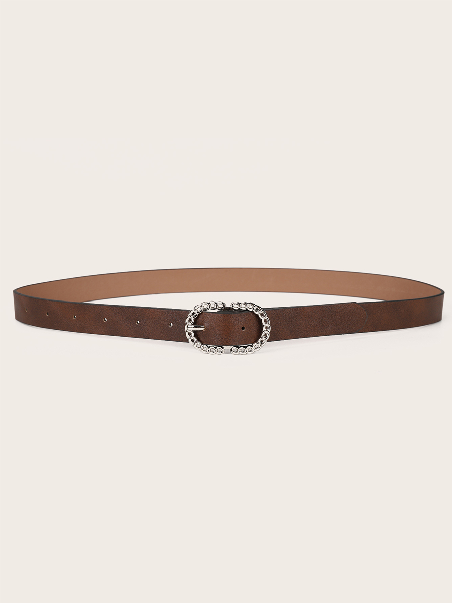 vkoo o logo buckle leather women's belt