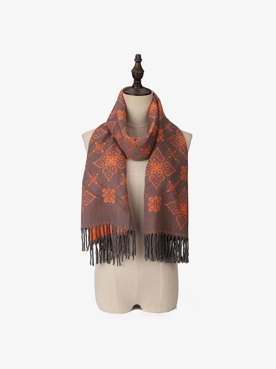 Vkoo Pure cotton quadrilateral printed scarf