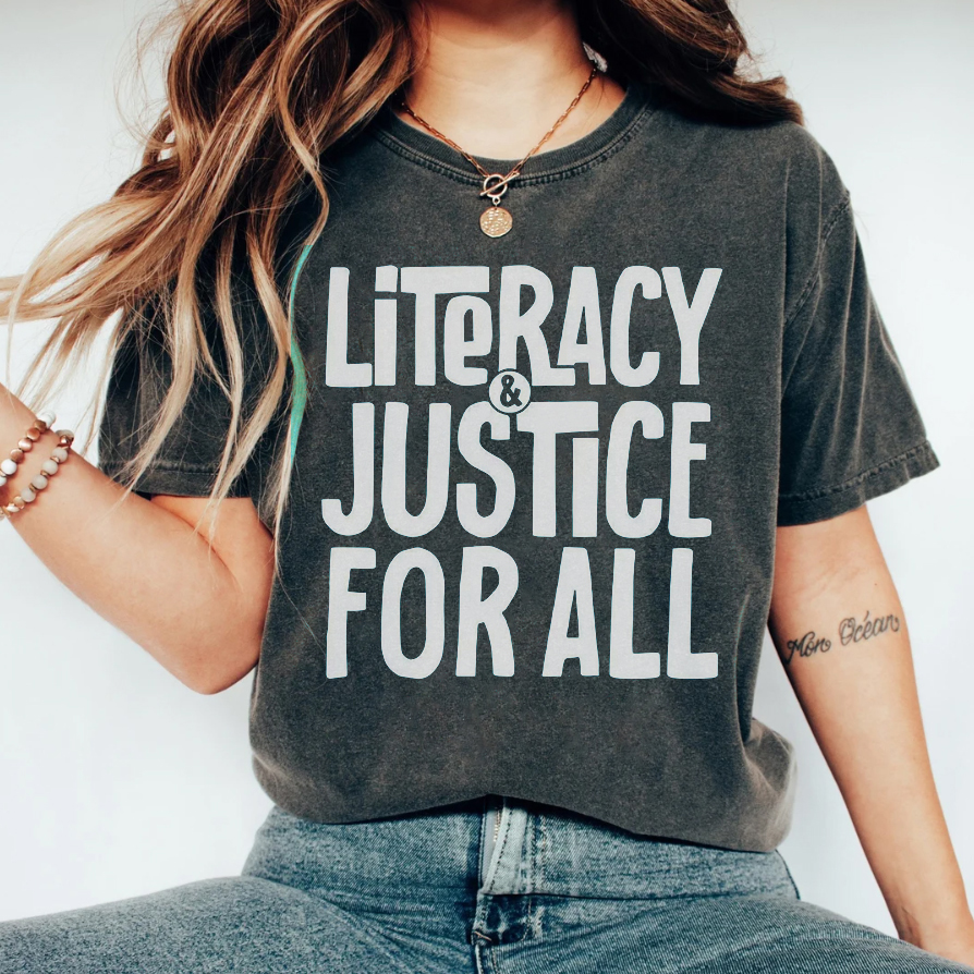 Literacy and Justice For All T-shirt