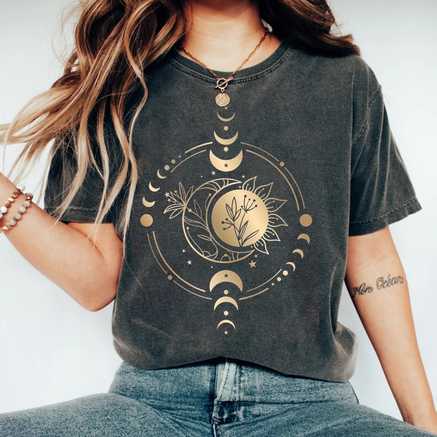 Mystic Moon And Sun  T-shirt