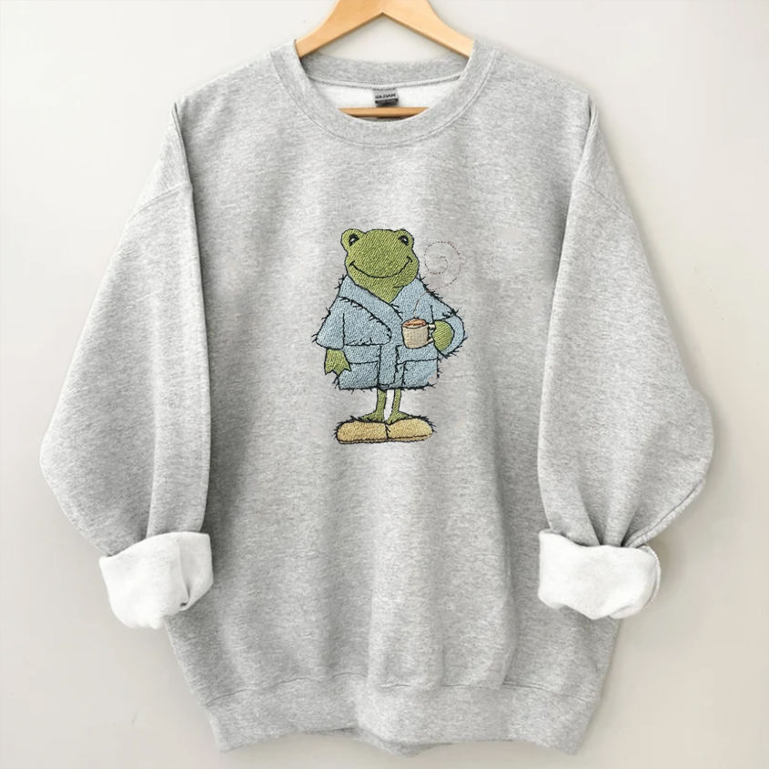 Embroidered Frog Sweatshirt