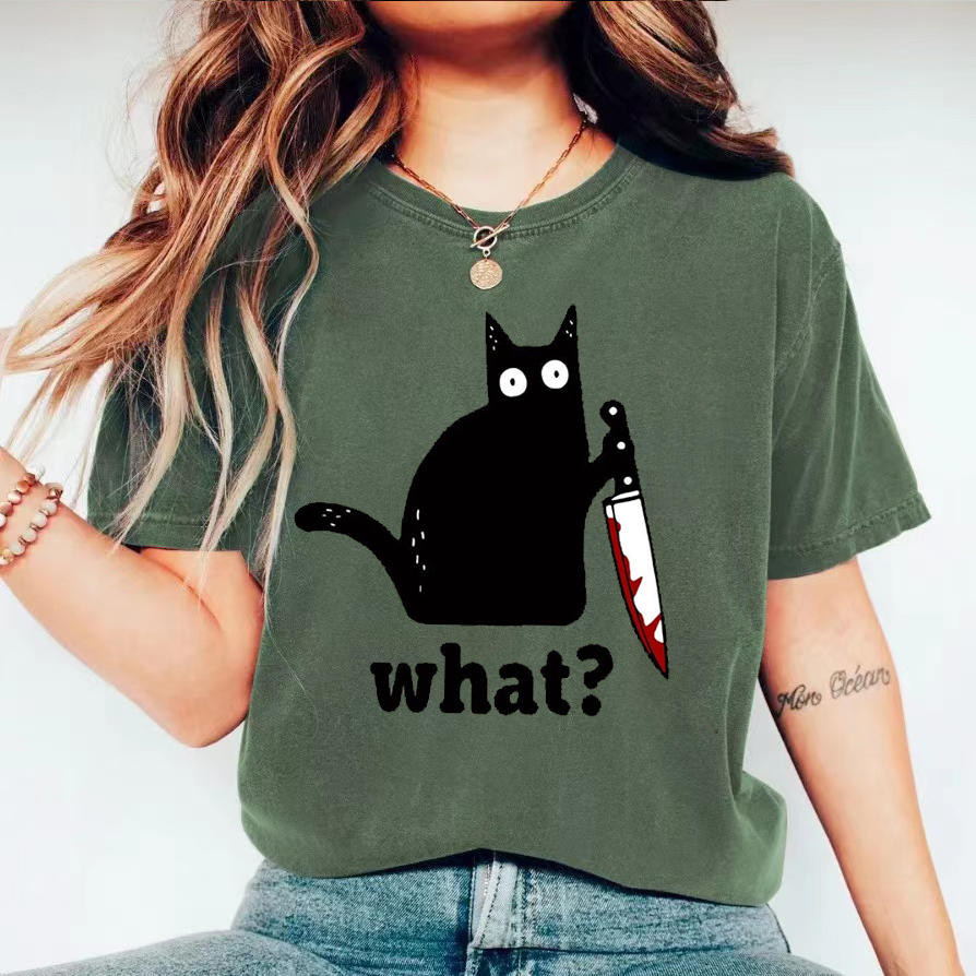 Funny Black Cat T-shirt