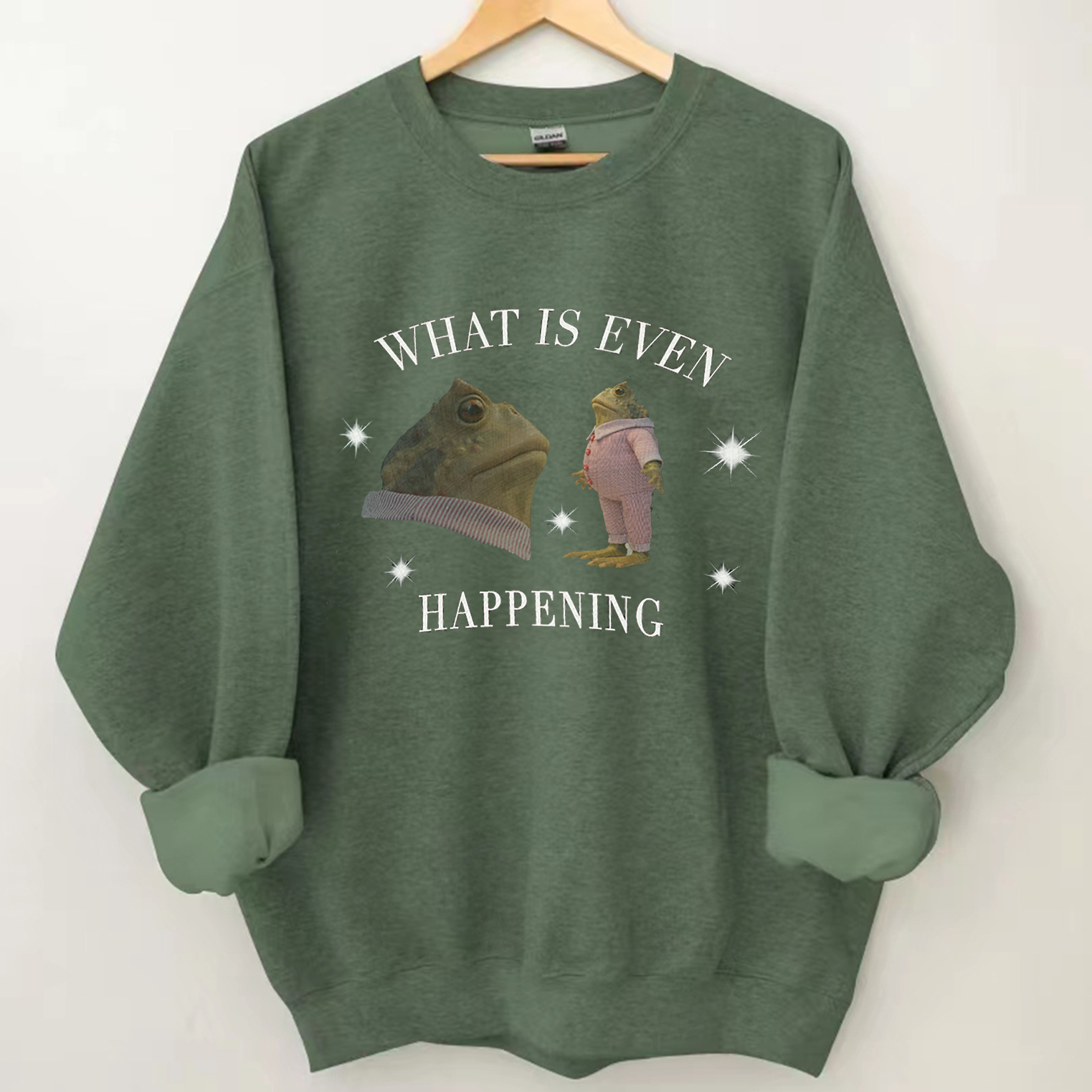 What Is Even Happening Retro Style Crewneck Sweatshirt