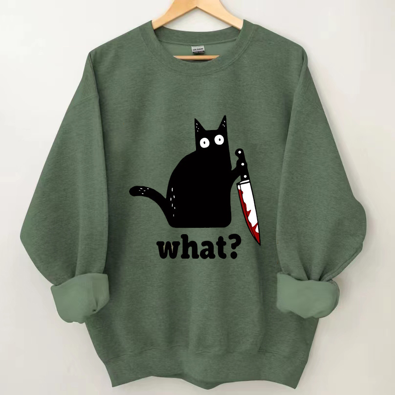 Funny Black Cat  Sweatshirt