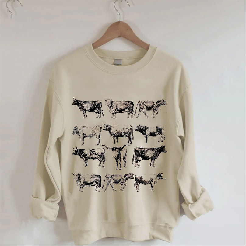 Cow Graphic Sweatshirt